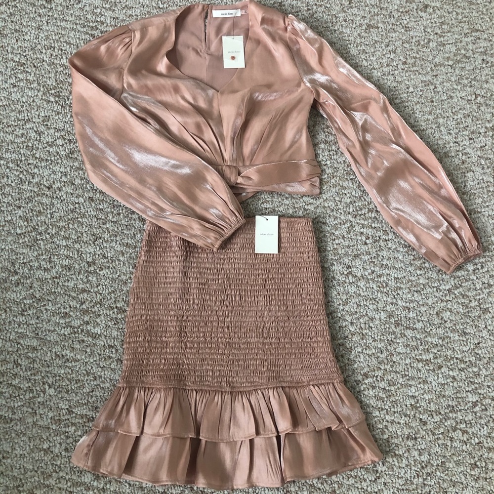 Two Piece Metallic Dress